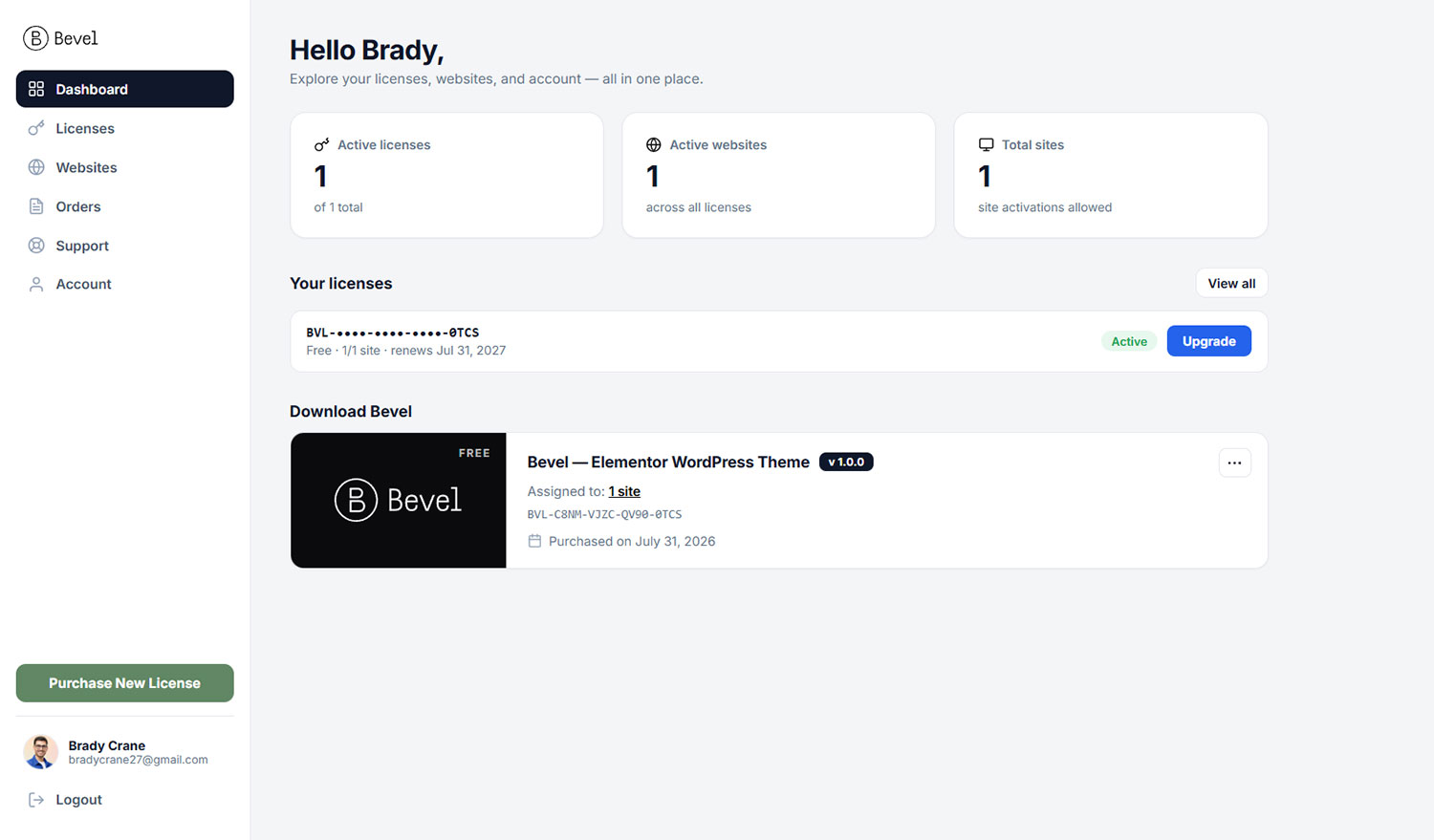 Bevel License Management